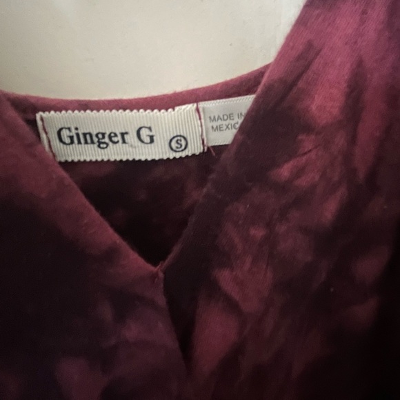 Burgundy Tie-Dye Spaghetti Strap Romper - Picture 2 of 3